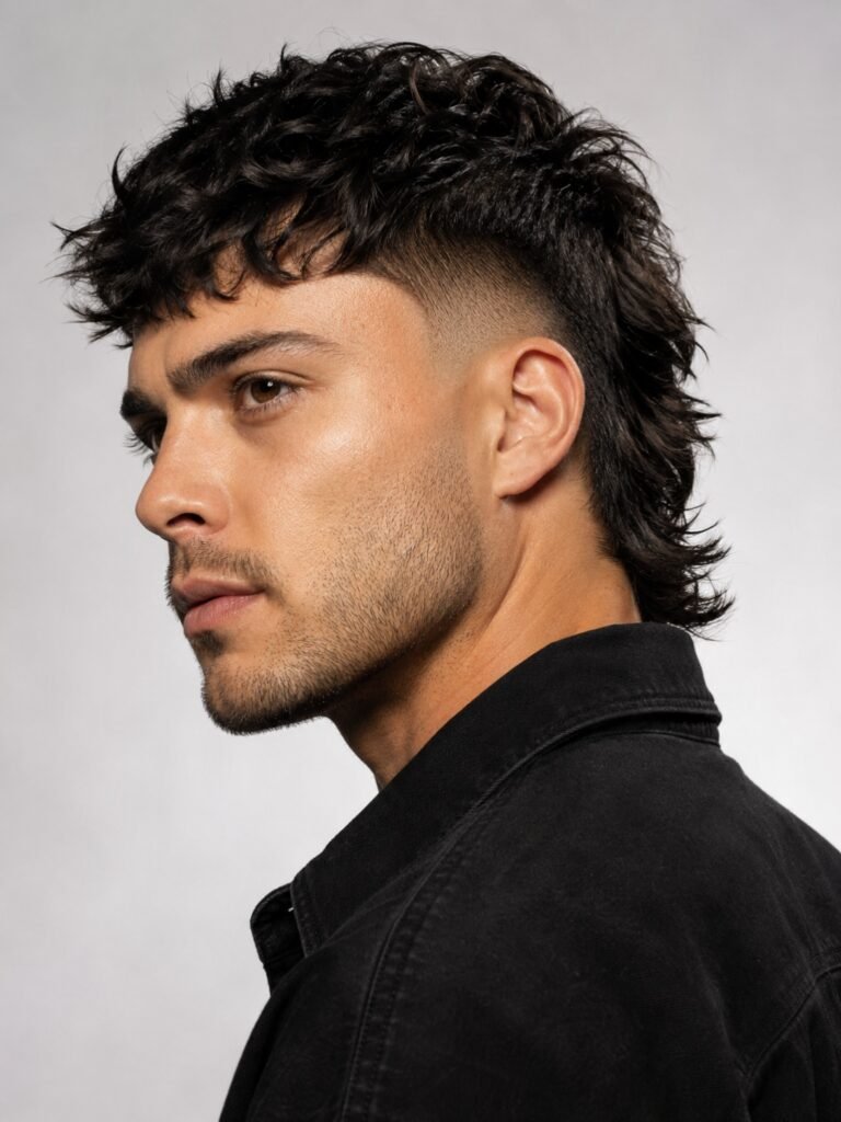 Burst Fade Mullet