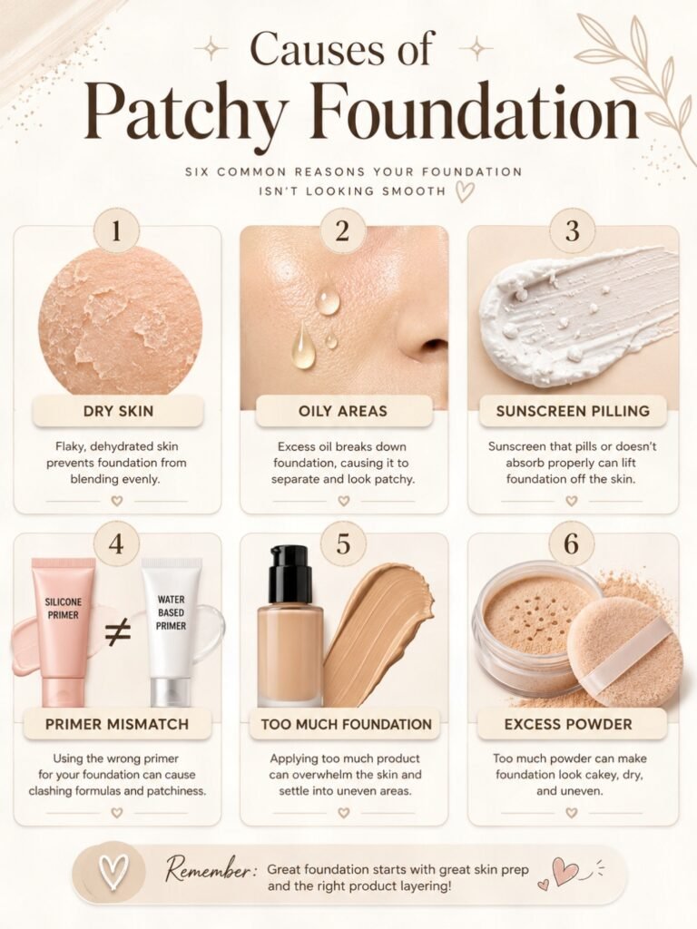 how to fix patchy foundation