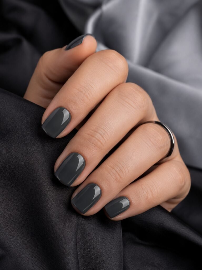 Charcoal Gray Nails