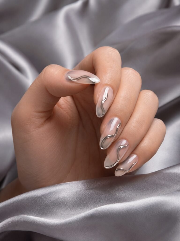Chrome Accent Nails