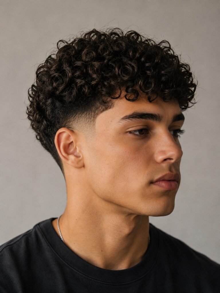 Curly Taper Fade