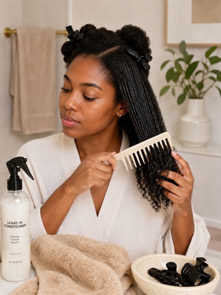Detangle or Pre-Treat Your Hair