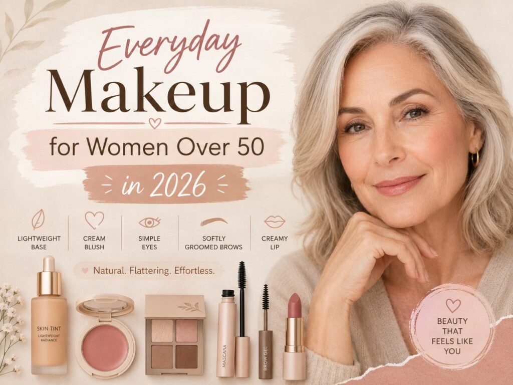 Everyday makeup for women over 50