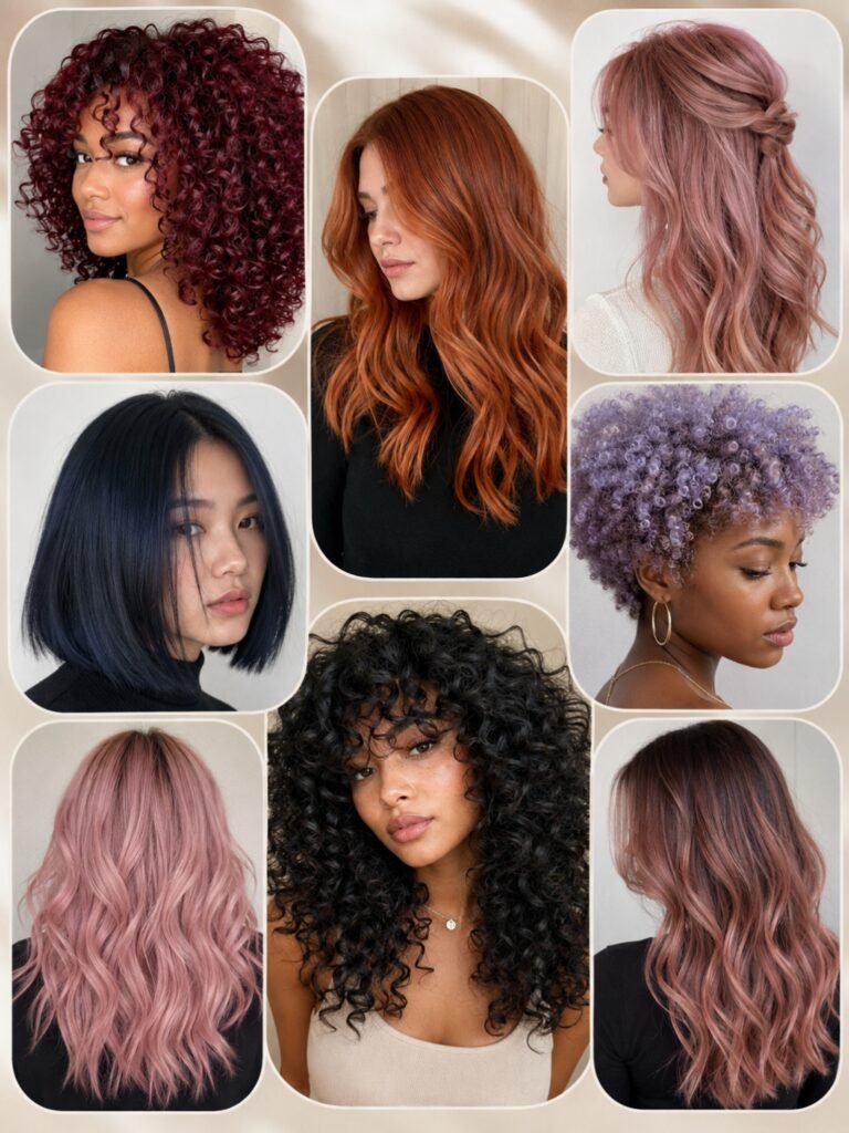 Hair inspiration moodboard collage