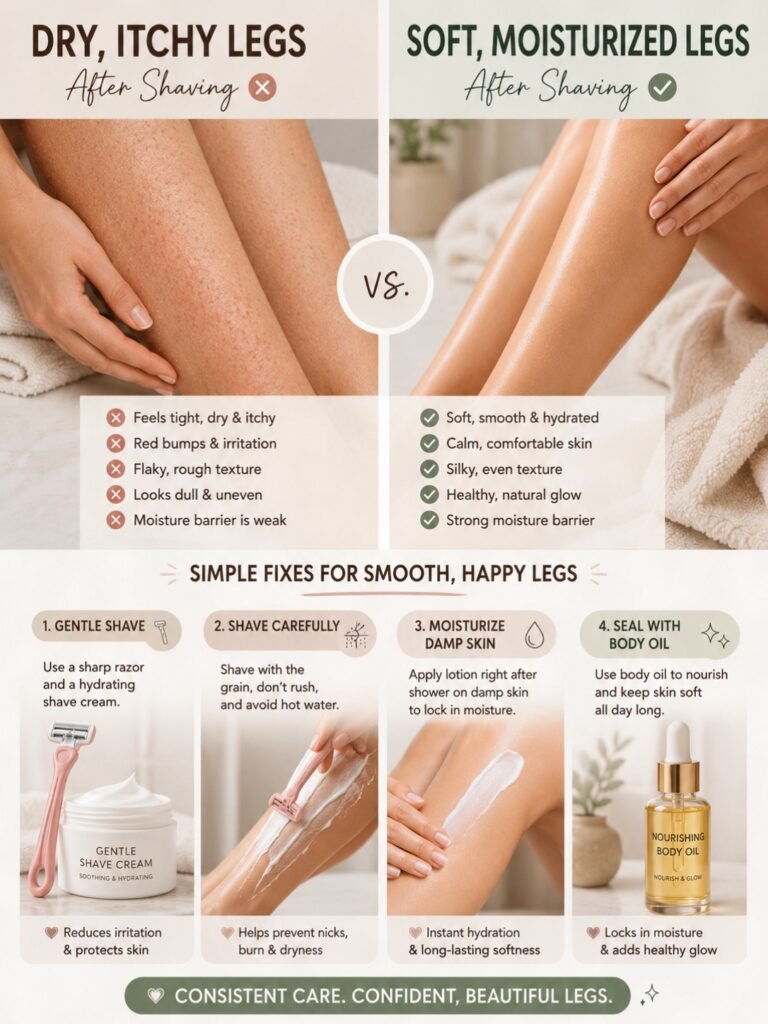how to fix dry legs after shaving