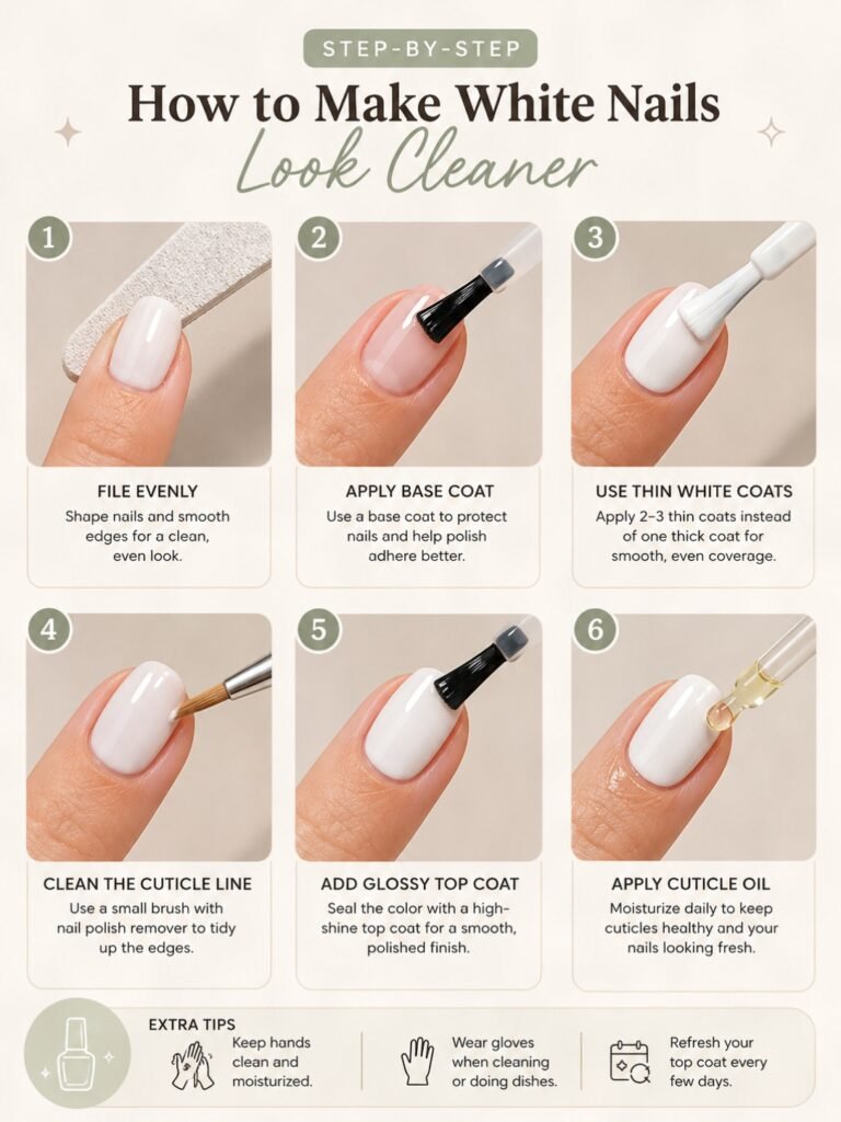 How to make white nails look cleaner