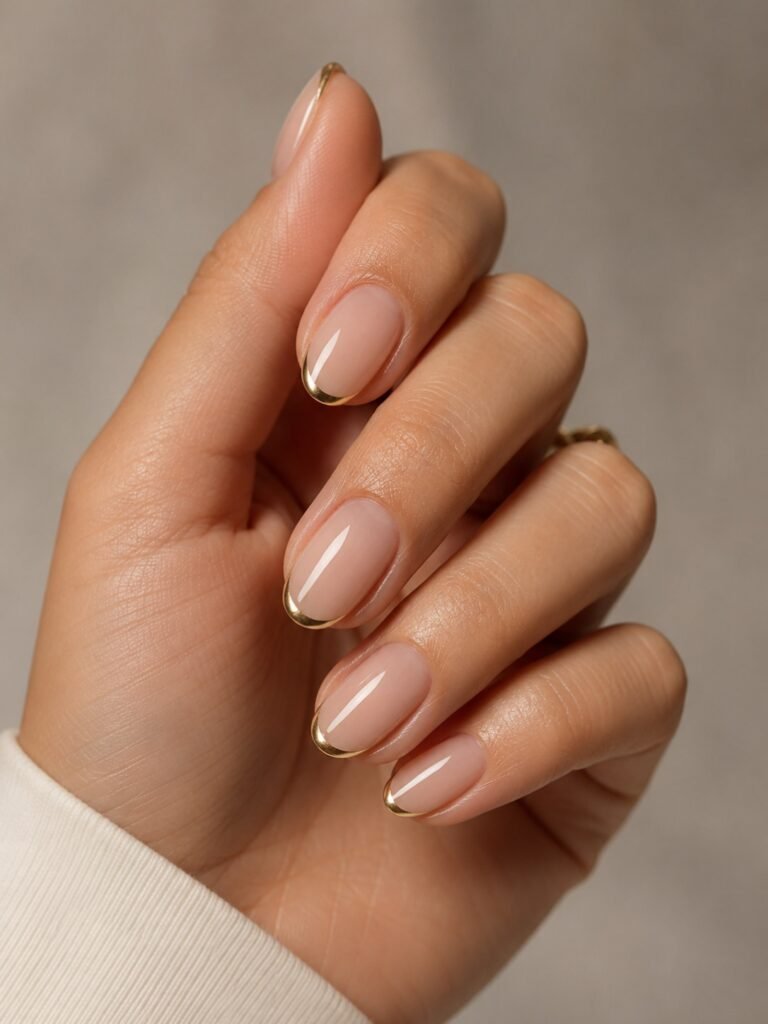 Metallic Micro French Tips