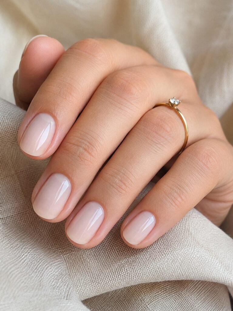 Milky Neutral Nails