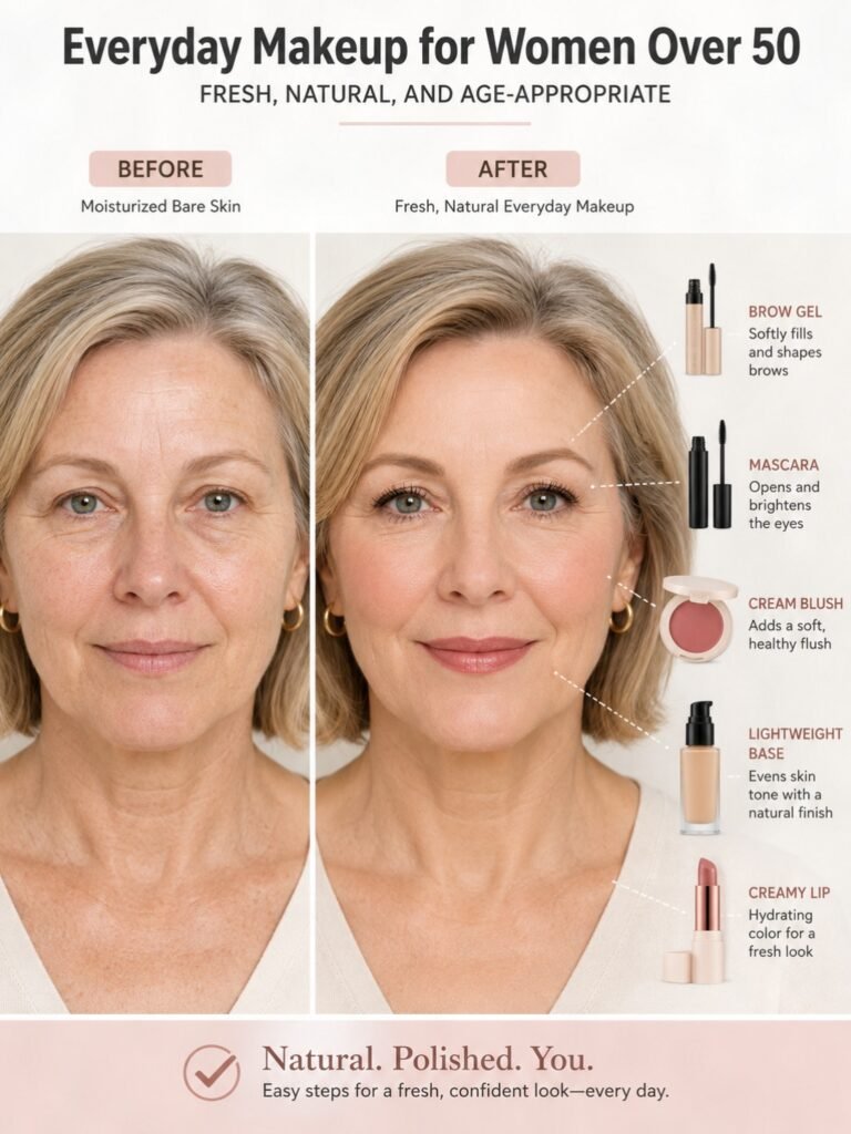 everyday makeup for women over 50 in 2026