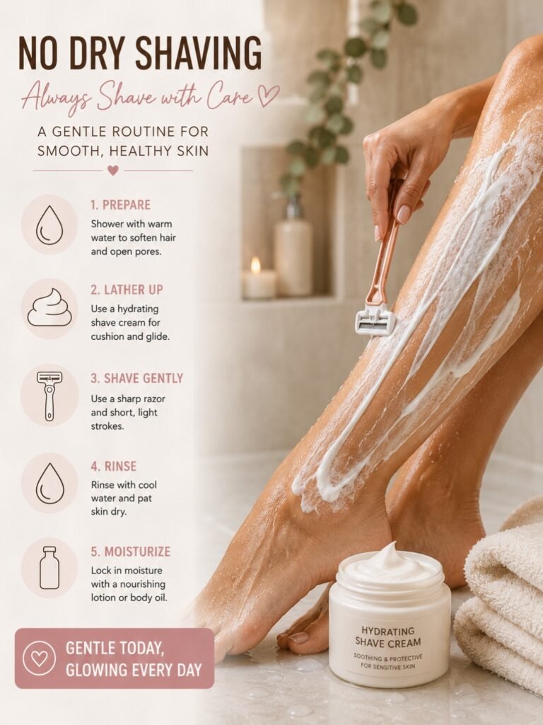 Shaving guide for smooth skin
