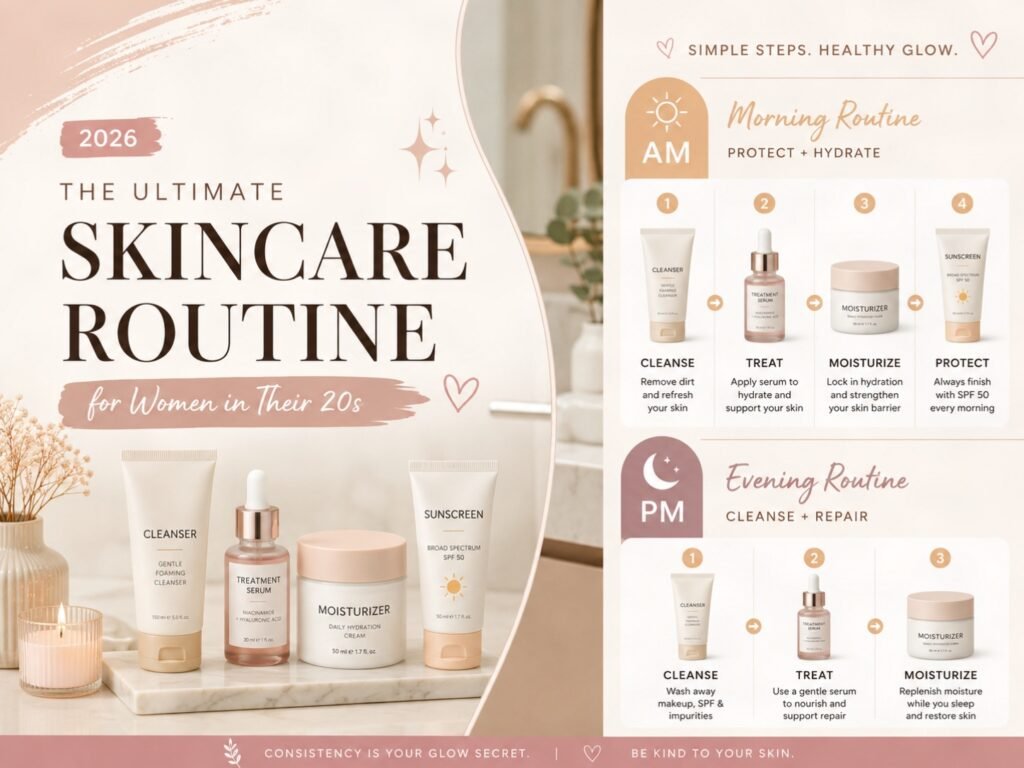 skincare routine for women in their 20s in 2026,