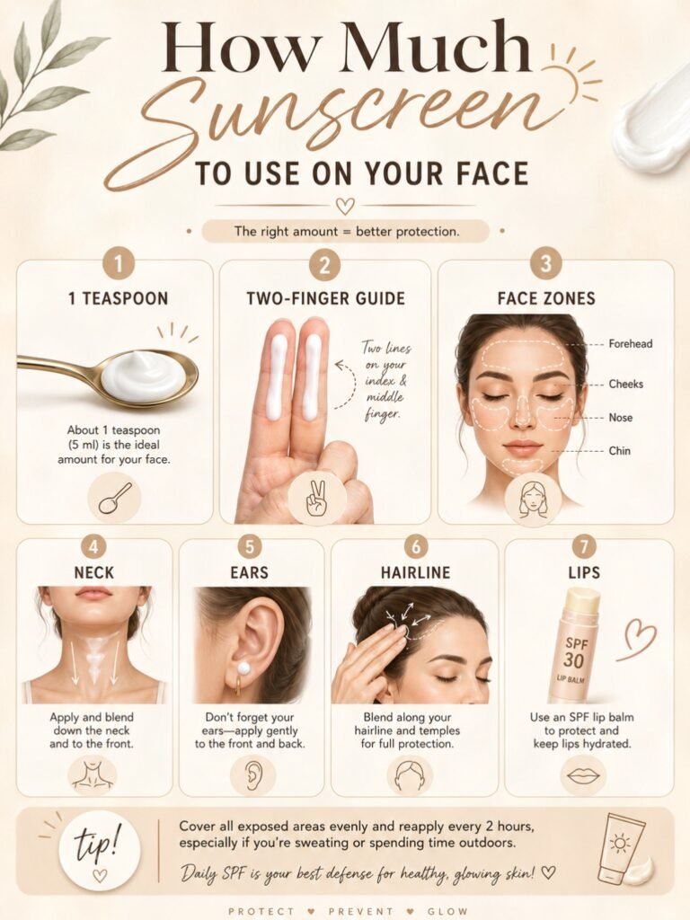how much sunscreen should you use on your face