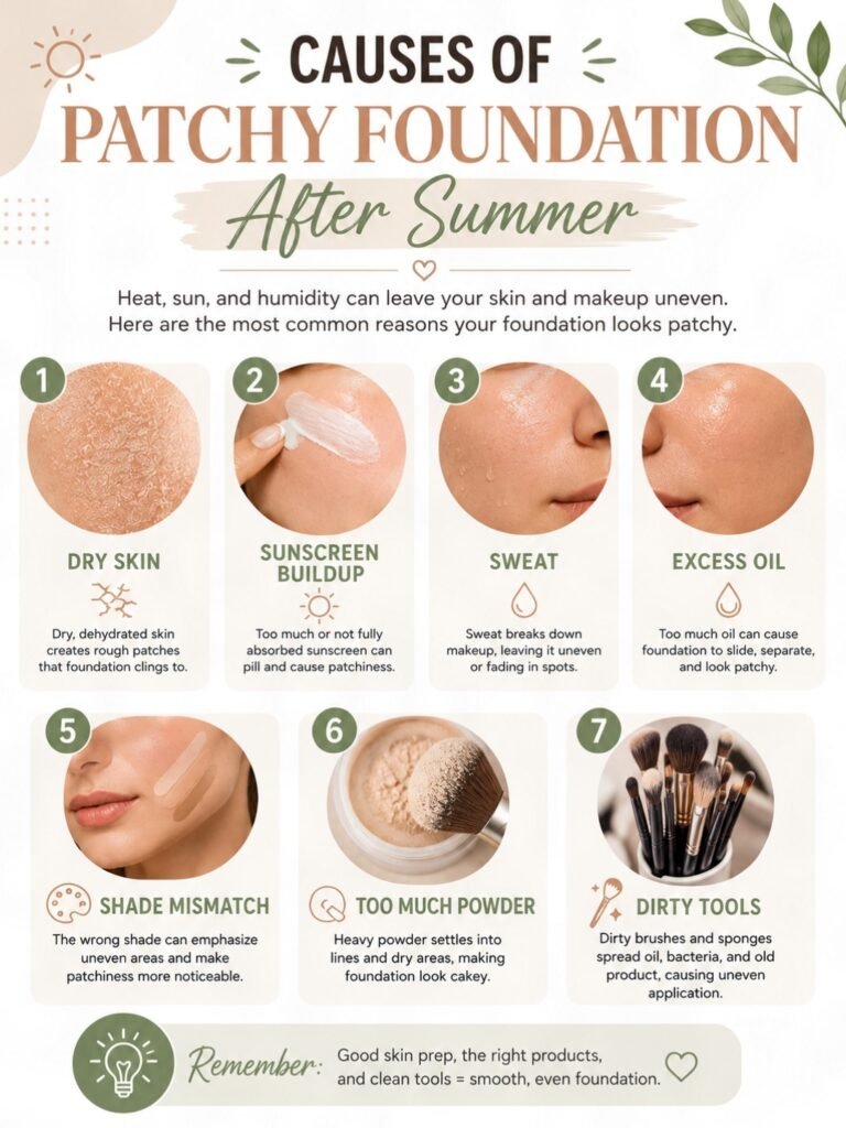 Why Foundation Looks Patchy After Summer