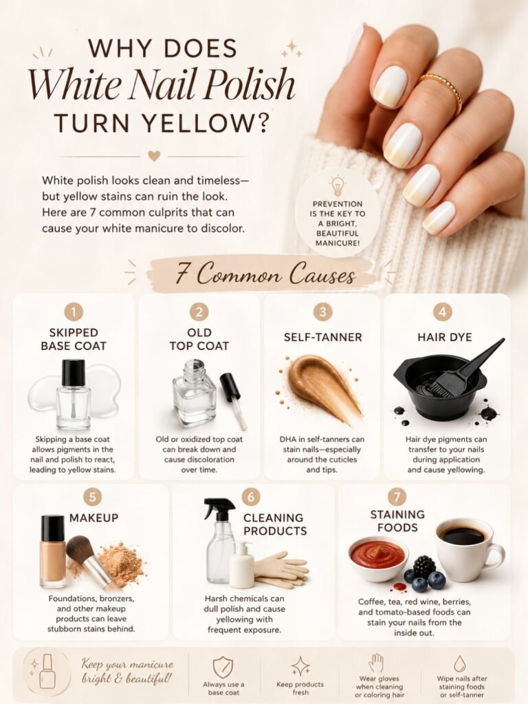 Why white nail polish turns yellow