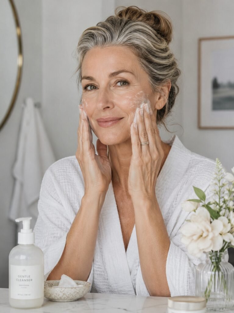 simple skincare routine for women over 50 in 2026