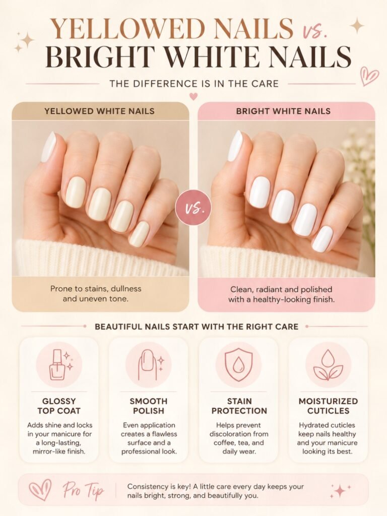 how to keep white nail polish from turning yellow