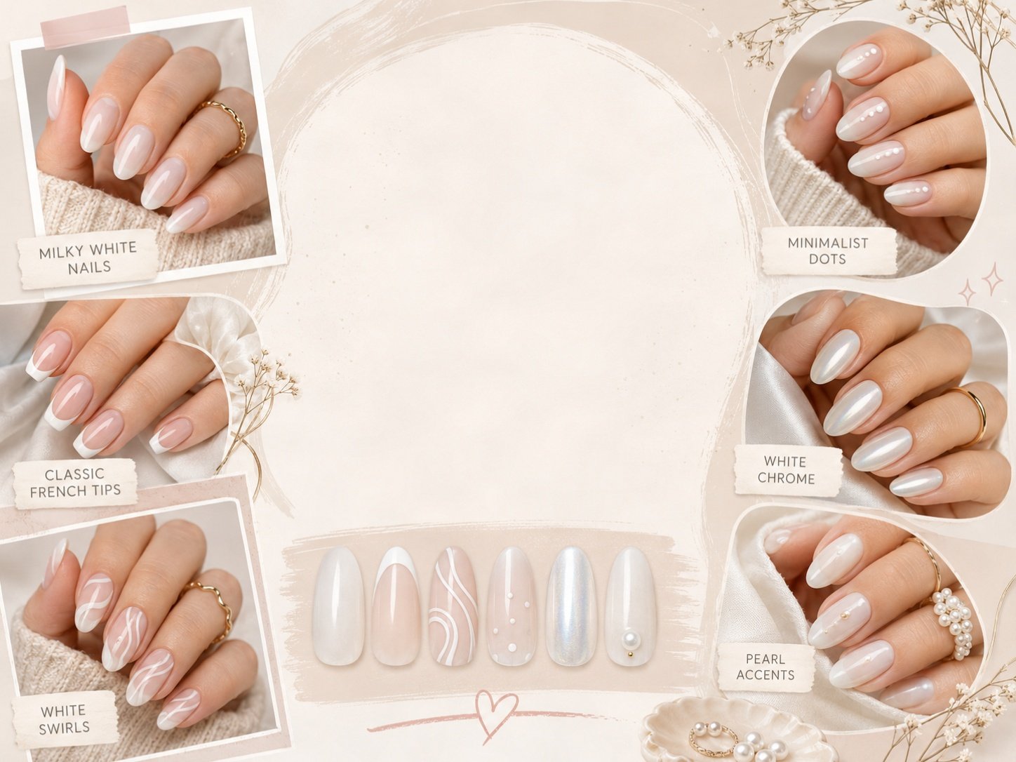 simple white nail designs