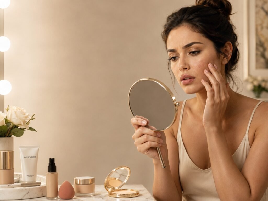 why your foundation looks cakey