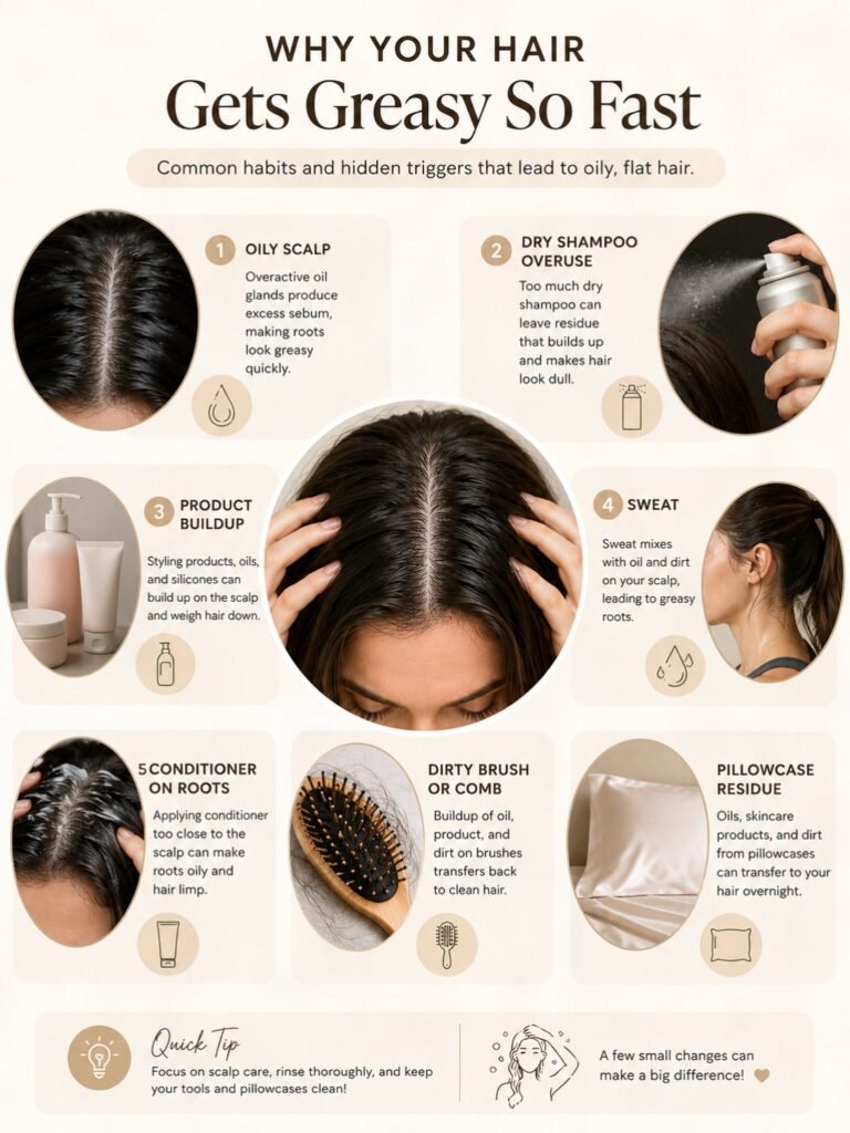 Common Reasons Your Hair Gets Greasy So Fast