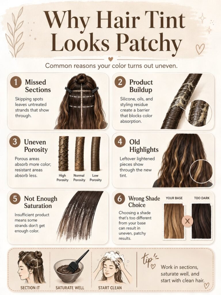 why your hair tint looks patchy and how to fix it