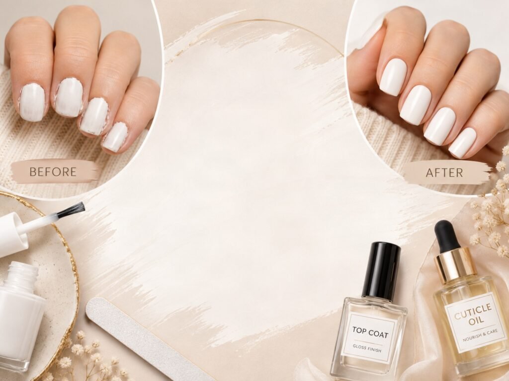 why your white nails look messy