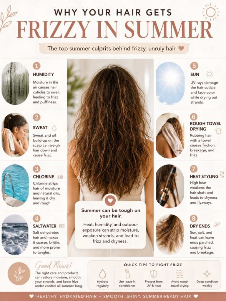 Causes of summer frizz hair