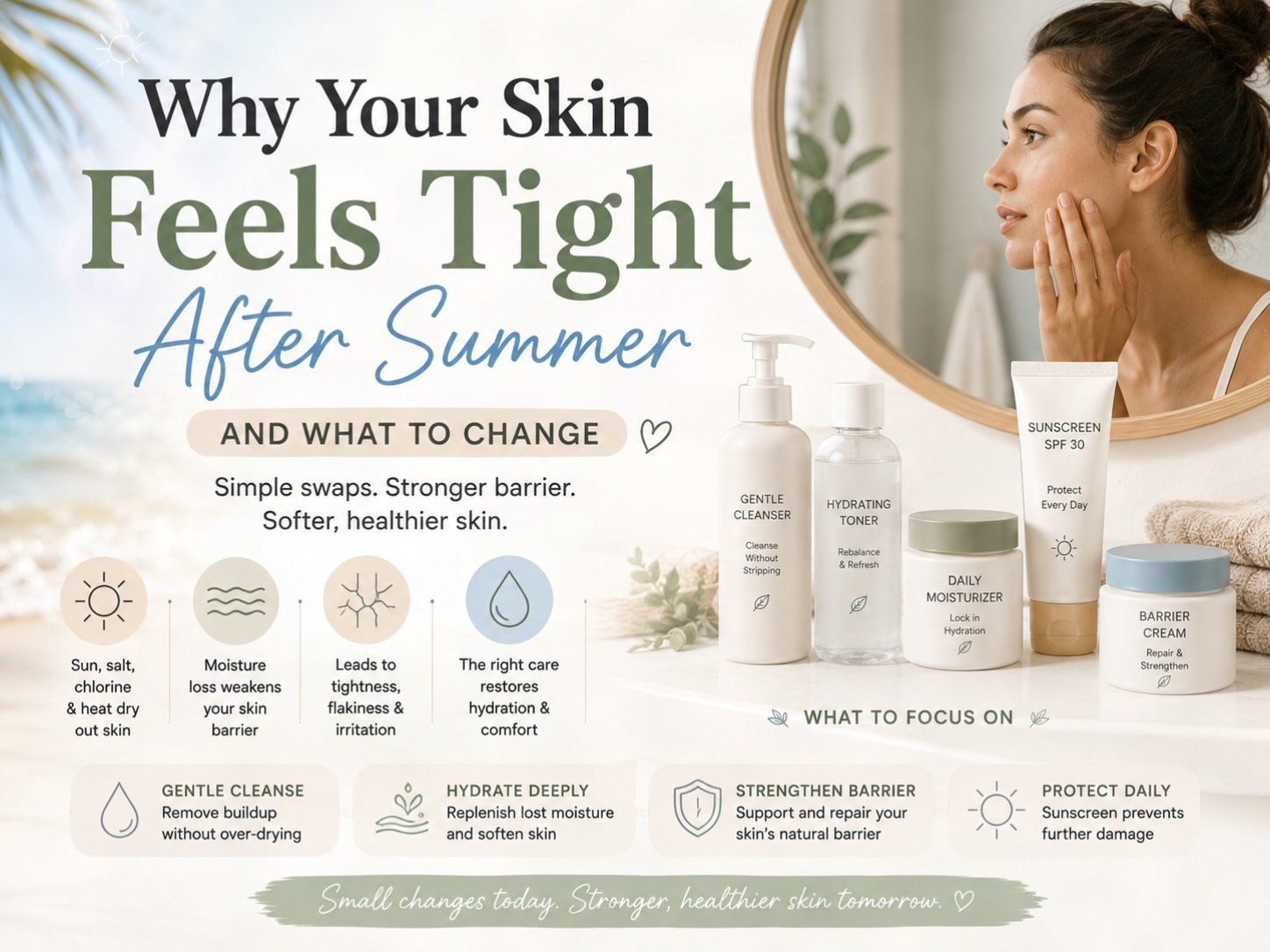 8 Smart Changes to Fix Tight Summer Skin and Make It Feel Comfortable Again