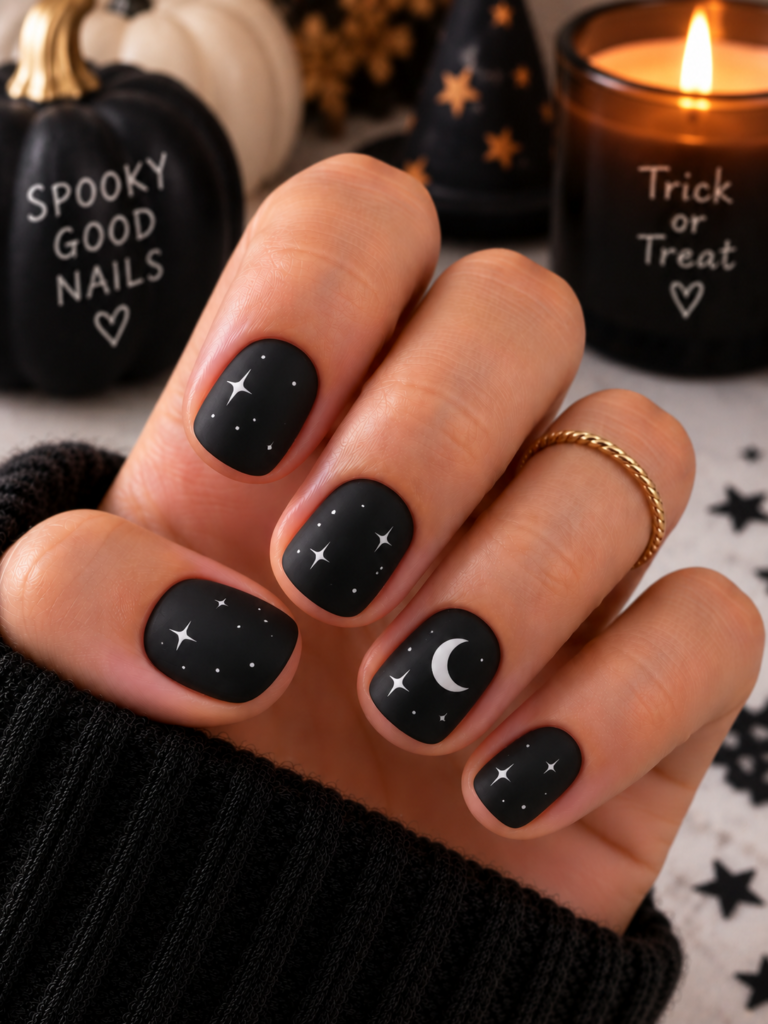 Celestial Halloween Nail Art